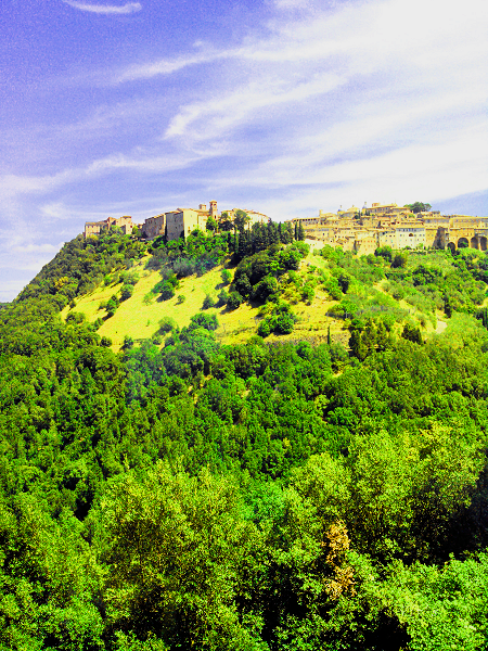 village on a hill, umbria, italy edited